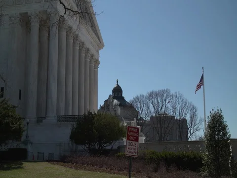 White House American Flag Stock Footage 74846893