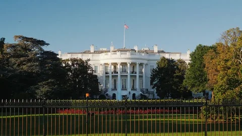 White House building in Washington, DC, USA Stock Footage
