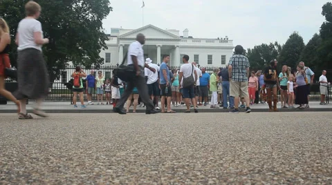 White House Crowd Video stock 52585204