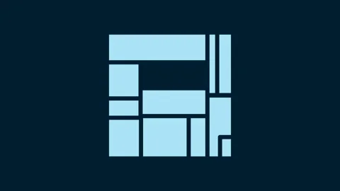 White House Edificio Mirador icon isolated on blue background. Mirador social Stock Footage 230062399