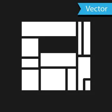 White House Edificio Mirador icon isolated on black background. Mirador social Illustration