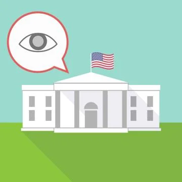The White House with an eye Stock Illustration