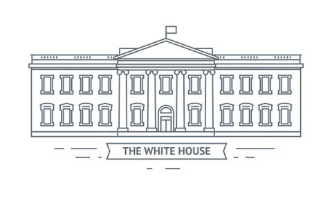The White House Stock Illustration