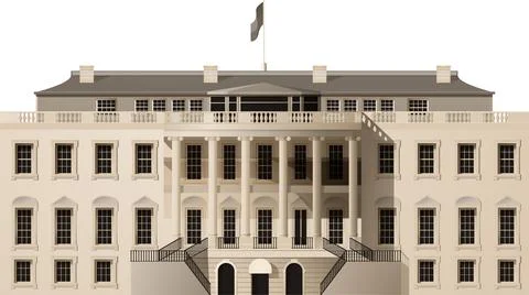 A white house Stock Illustration