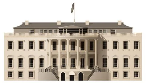 A white house 스톡 일러스트