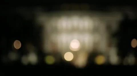 White House at night rack focus Washington DC Vídeo Stock 21454067