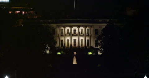 The White House at night. Shot in 2012. Stock Footage 59307276