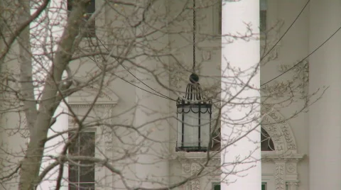 White House North Side Close Up Stock Footage 647352