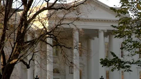 White House, North Side Static Tight Stock Footage 22160008