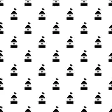 White house pattern seamless vector Stock Illustration