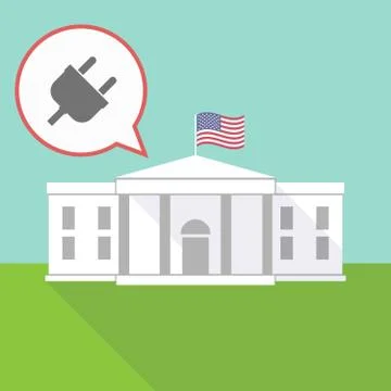 The White House with a plug Illustrazione stock