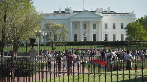 White House Spring 3 8K Stock Footage 237726287