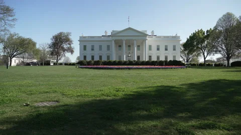 White House Spring WS 2 4K Stock Footage 237662901