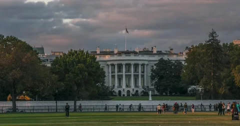 White House at sunset 스톡 동영상 141406132