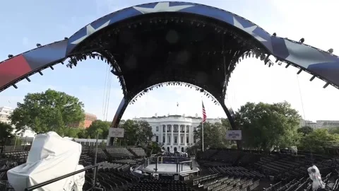 The White House turns into a UFC stadium, Washington, US - 11 Jun 2026 Stock Footage 337547172