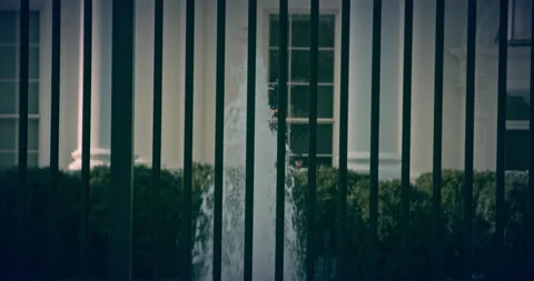 White House Washington D.C. Close up fountain on the North Lawn Stock Footage 138707590