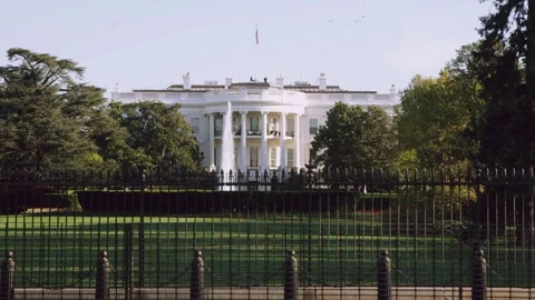 White House in Washington DC during a day Stock Footage 243614872