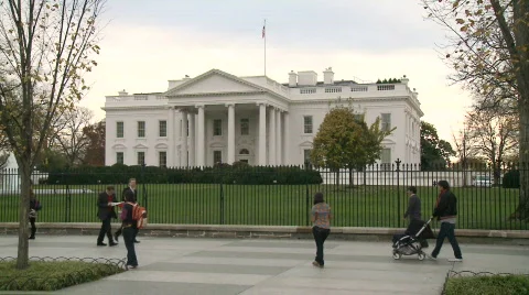 White House in Washington DC Stock Footage