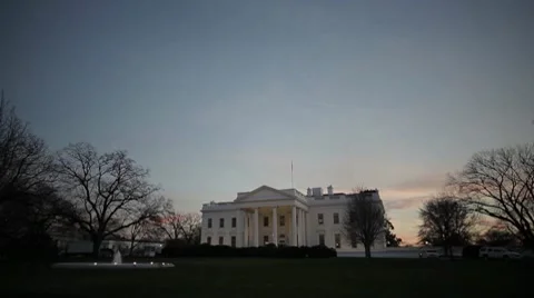 White House - Washington D.C. - Magic Hour Stock Footage 10579256