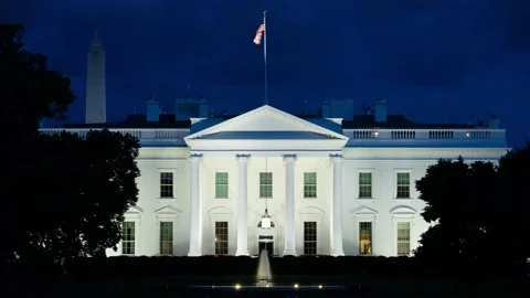 The White House in Washington DC at Night Timelapse Video stock 140127478
