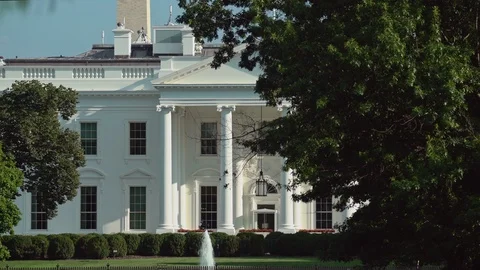 White House Washington DC Summer Day With Washington Monument Stock-Footage 113100747