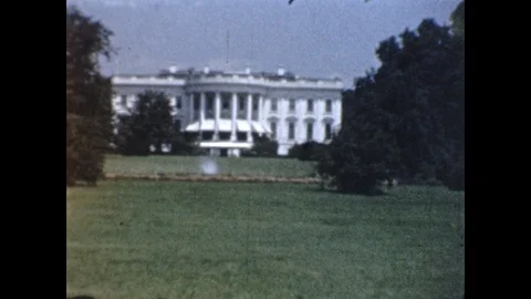 White House in Washington DC US President Home 1940s Vintage Film Archival Movie 動画素材 106769716