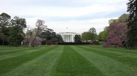 White House Washington DC view across lawn HD Stock Footage 59171596