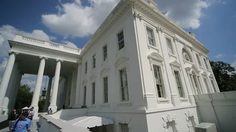 White House Wide Angle Pan Stock Footage 63790073
