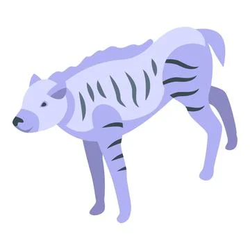 White hyena icon isometric vector. Wild animal Stock Illustration