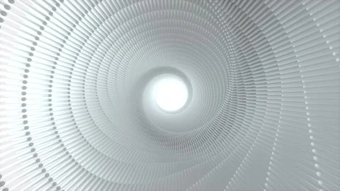 White Hyper Motion Tunnel Loop Video stock 145102387