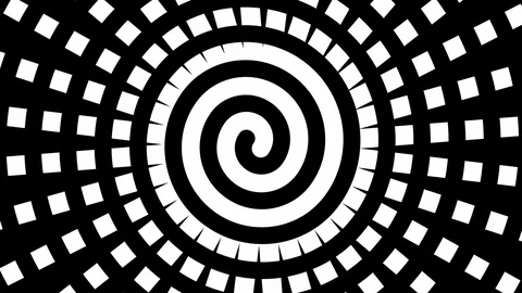 White hypnotic loop Stock Footage 97853376