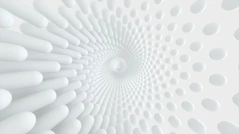 White Hypnotic Motion Tunnel Loop Video stock 145101844