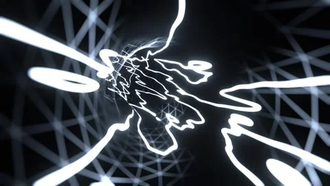 White Hypnotic Psychedelic Portal Background VJ Loop in 4K Stock Footage 314365695