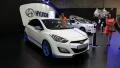 White Hyundai i30 at automotive-show HD Footage
