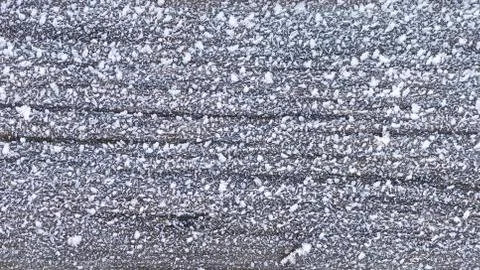 White ice crystals on the surface Stock Photos