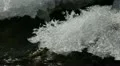 White Ice Flowers Frozen Water Crystals Detail Closeup Natural Background Winter HD Footage