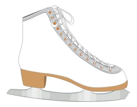 White ice skate Stock Illustration
