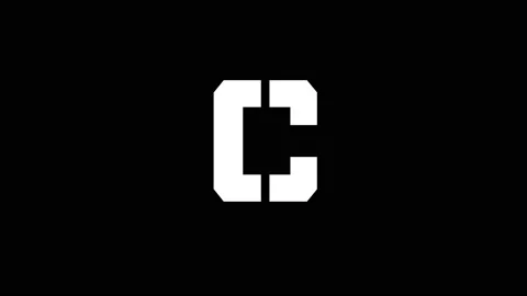 White icon of C appears on a black background. Stock Footage 228037215