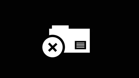 White icon of closed folder appears on a black background. Video stock 212906223