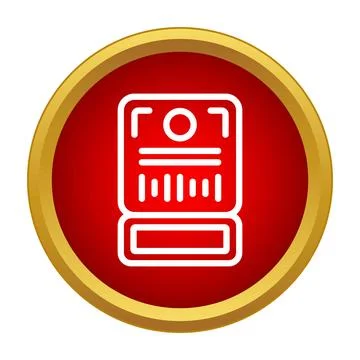 White icon of an electrical meter device Illustrazione stock