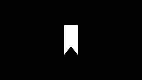 White icon of flag appears on a black background. Stock Footage 228863684