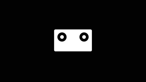White icon of joystick appears on a black background. Stock Footage 221168992