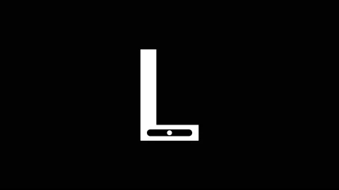 White icon of level appears on a black background. Stock Footage 228863621