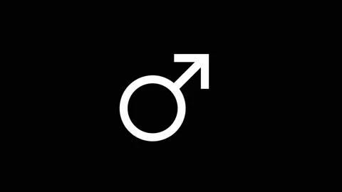 White icon of man appears on a black background. Stock Footage 218295862