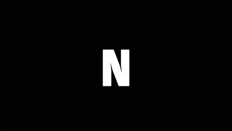 White icon of N appears on a black background. Stock Footage 201396145