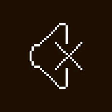 White icon silent mode button Stock Illustration