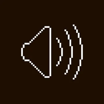 White icon sound on button Stock Illustration