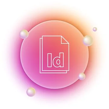 White ID File document icon isolated on white background. Orange and pink g.. 스톡 일러스트