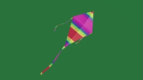 With white an image of kite flying in the sky on Stock-Footage 335980334