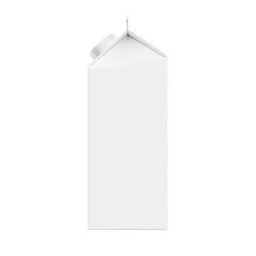 A white image of a milk pack isolated in a default background Stock Illustration